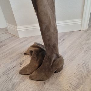 AlDO over the knee gray suede boots. Size 5